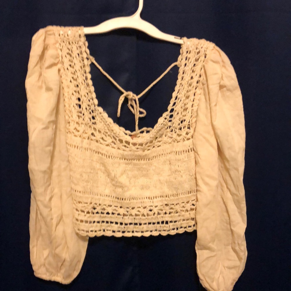 Brand new with tags size large free people macrame top